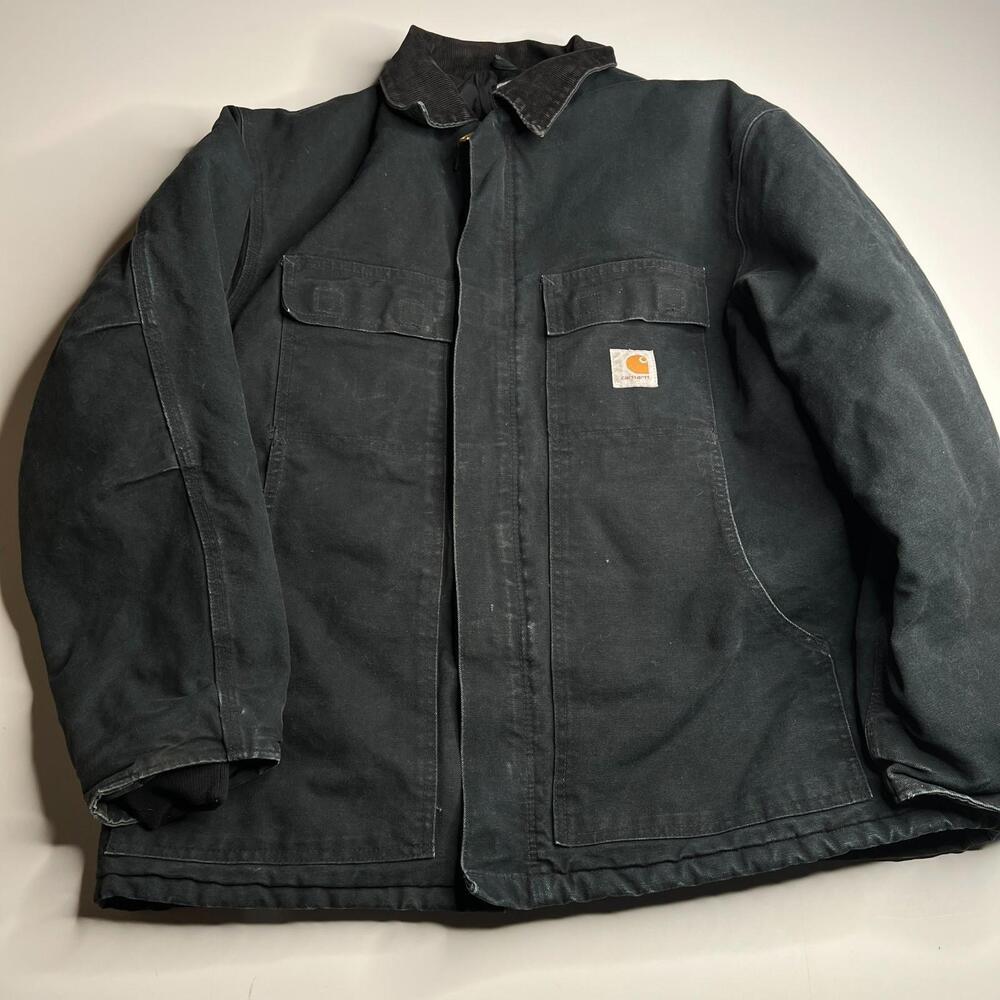 Carhartt Vintage Work Jacket XL Blanket Lined Duck‎ Canvas Distressed USA
